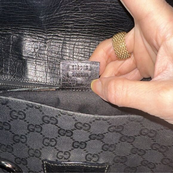 Gucci gg canvas leather horsebit bag - Picture 8 of 12